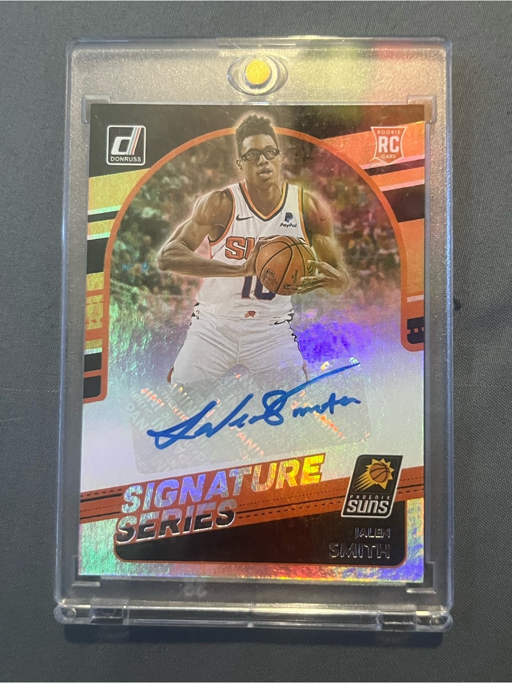 Donruss Rookie Signature Series Card - Jalen Smith Phoenix Suns (White/Orange)